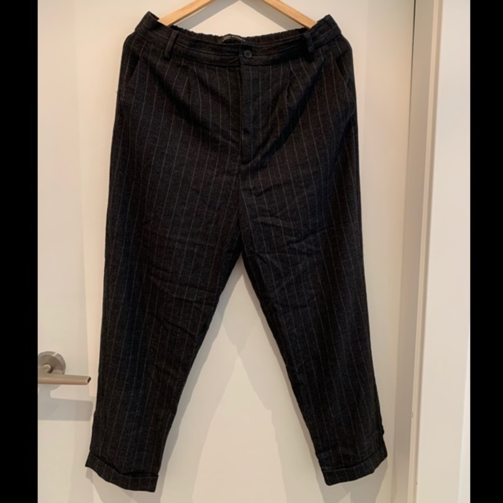 Zara striped wool grey pants